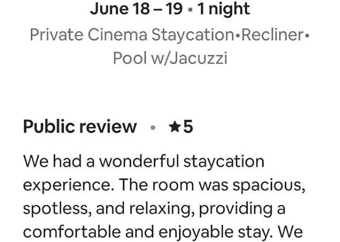 Private Cinema Staycation Recliner Pool With Jacuzzi Aparthotel Manila